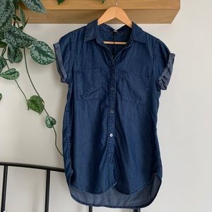Paige NWT Denim Button Down Shirt, S
